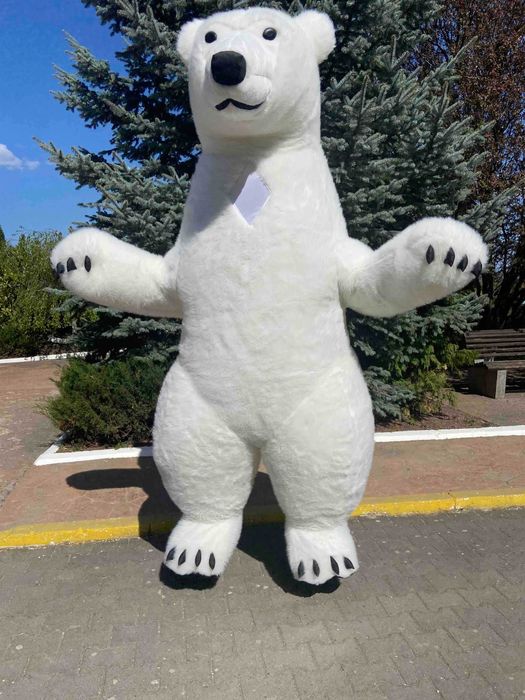 Надувний пневмо костюм  білого ведмедя, ще на гарантії.