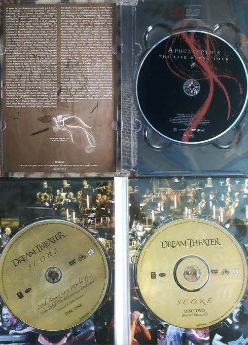 DVD диски с музыкой - MADONNA, Saxon, Apocalyptica и др...