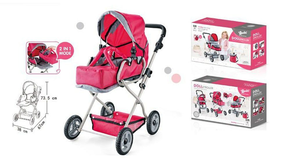 Коляска  трансформер 2в1 на ляльку