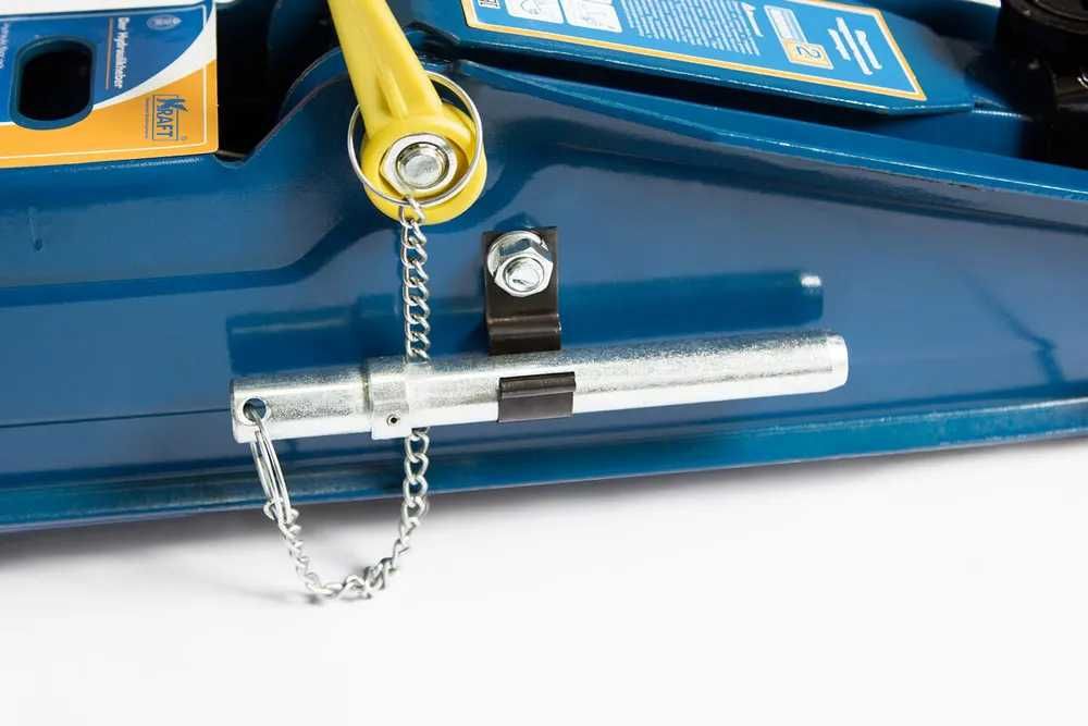 Домкрат гідравлічний підкатний в кейсі KRAFT (2,5 т, 90-340 мм)