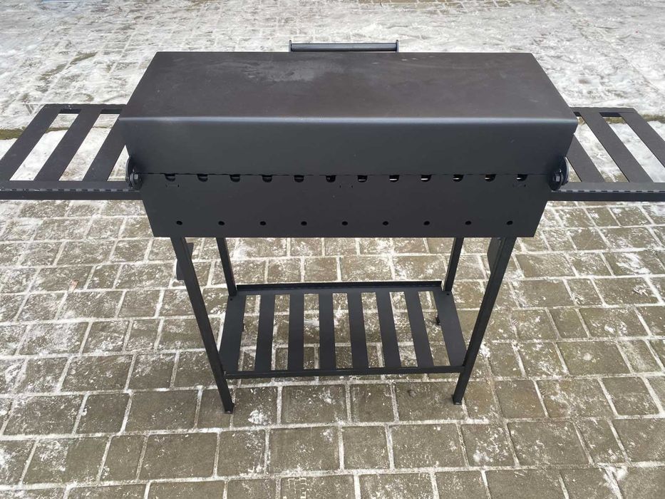 Міцний мангал 4мм метал 12шампурів Барбекю Гриль Акція-35%+Подарунок!