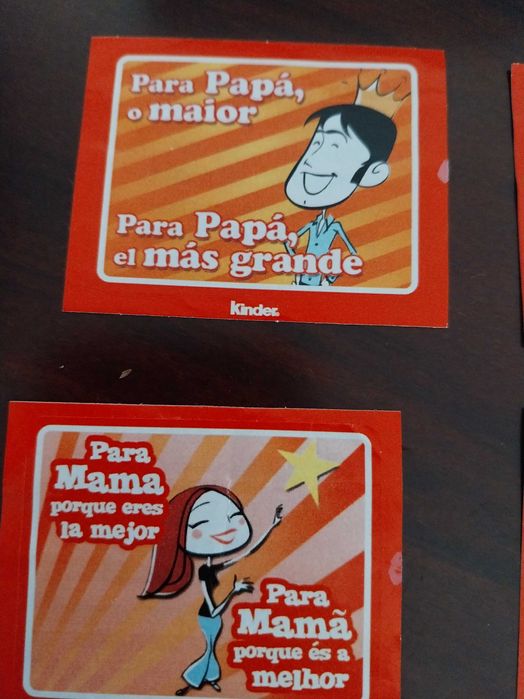 Lote 5 cromos autocolantes Natal, Kinder Maxi