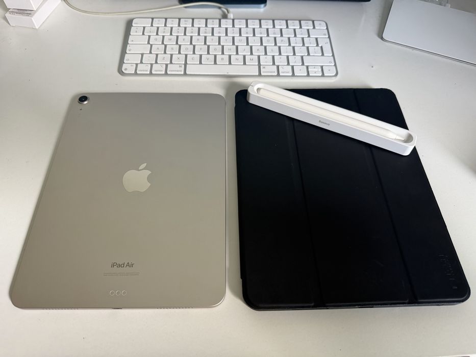 Bateria 91% iPad Air 11” M2 128gb Silver WiFi + Pisak Baseus