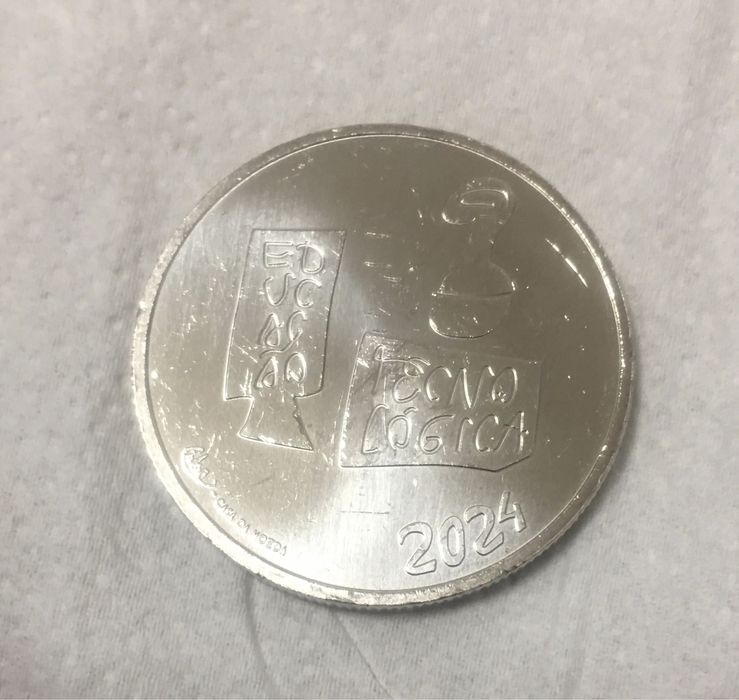 Moeda 5 Euros Educaçao tecnologica