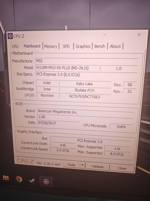 Материнская плата MSI H110M PRO-VD PLUS +i3 7100+кулер