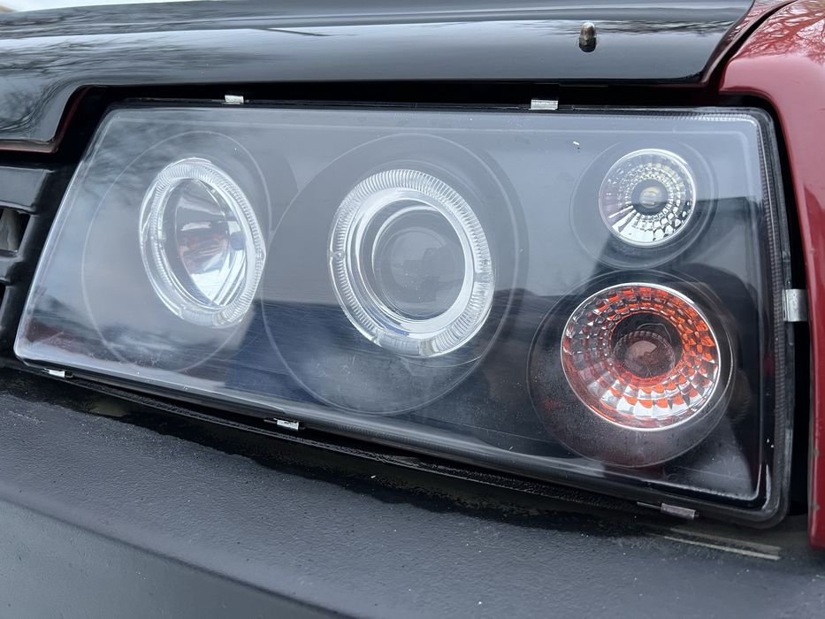 Фары ваз 2108,2109,099 тюнинг Ангельские глазки с линзой черные