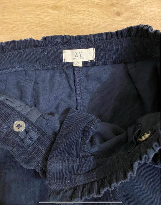 Calções de Bombazine para Menina, Azul Escuro zippy 12 anos