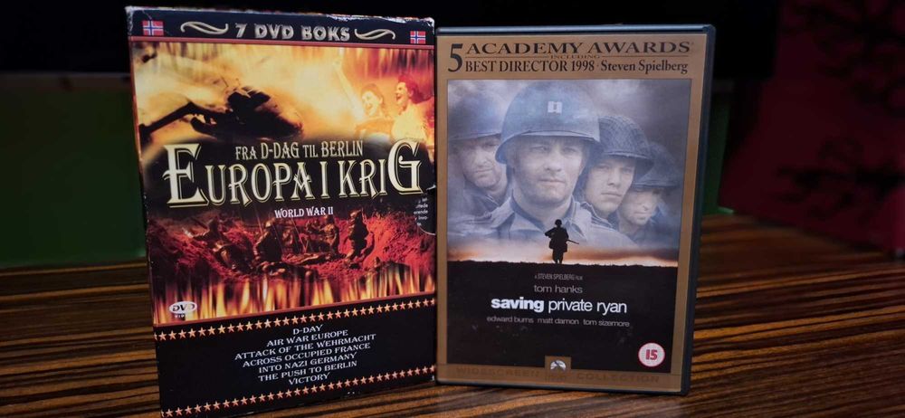 Europa w stanie wojny, Szeregowiec Ryan, 7 x Dvd, Dokument, Unikat !!!