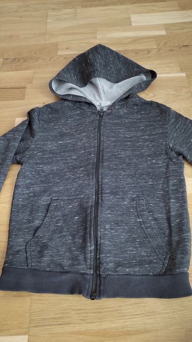 Bluza z kapturem czarny melanż r. 12128 H&M