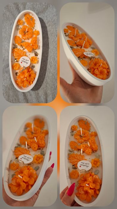 Swieczki sojowe zapachowe flower box deserki