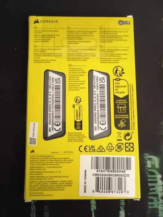 Pamięć RAm DDR5 Corsair Vengeance 32GB(2x16GB) 6000 CL30 AMD