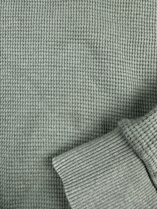 Calvin Klein Jeans – męska bluza waflowa khaki zielona – rozmiar L