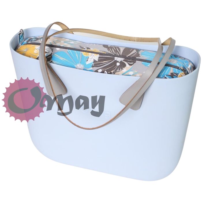 organizer OBAG STANDARD szary kwiaty niebiesko-żółte wkład OMAY