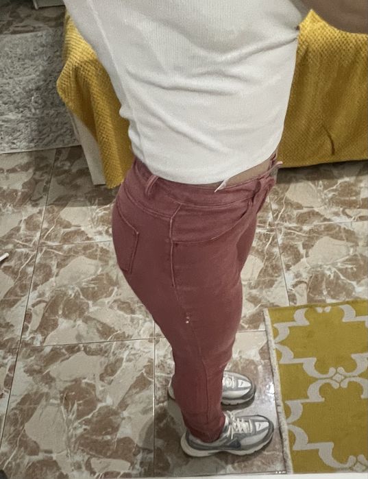 Calça ganga vermelha, n34