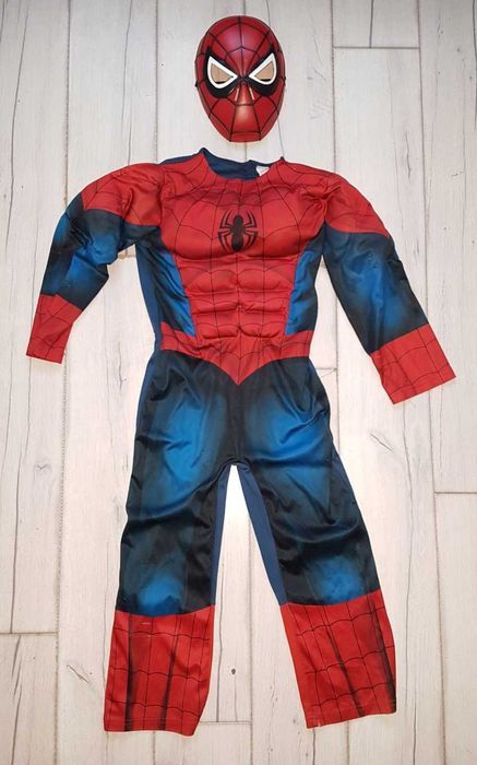 Strój Spider-man Kostium spiderman wypukły 7-8 l