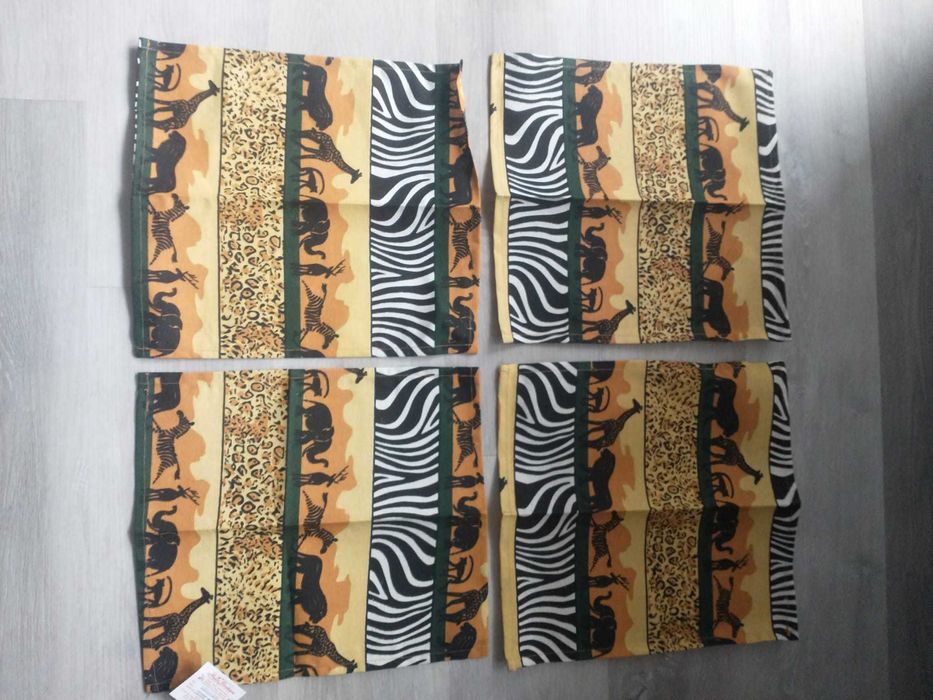 Obrus + serwetki z Kenii, obrus afrykański, oryginalny