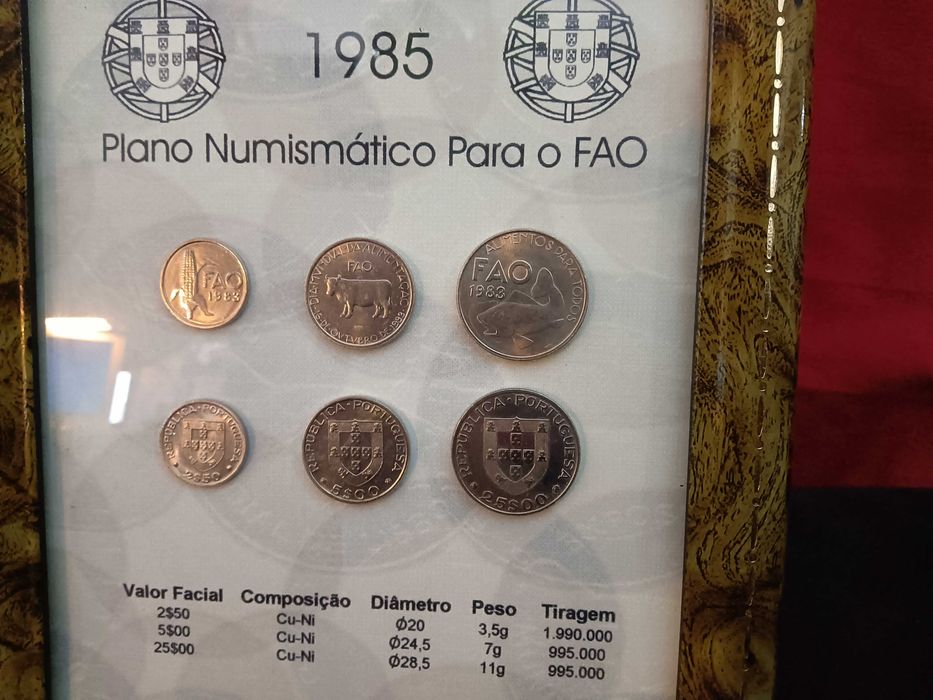 moedas emolduradas 2 series completas