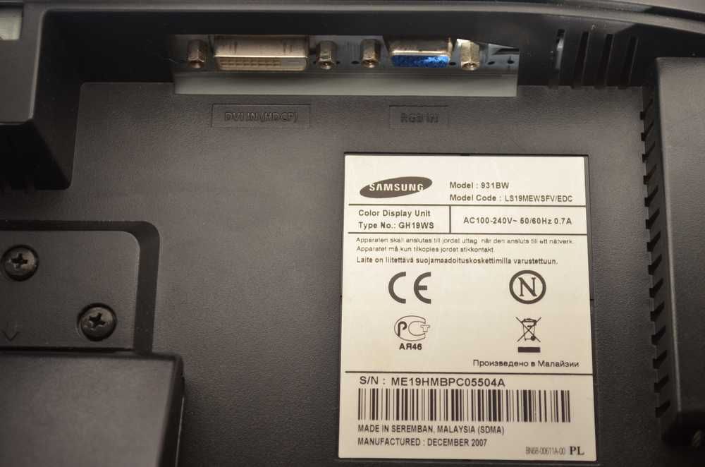 Робочий Samsung SyncMaster 931BW