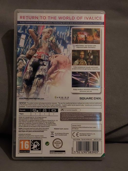 Final Fantasy 12 / XII The Zodiac Age - Nintendo Switch - ENG