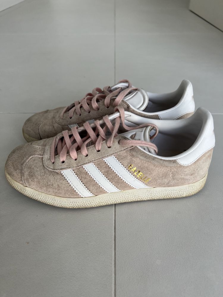 Adidas gazelle rosa e cinza sale