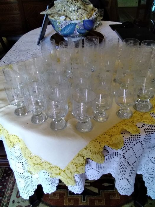 Serviço de Copos de vidro com motivos alusivos ao Natal