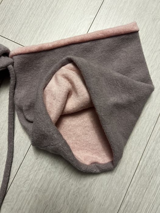 Зимова шапка на флісі, снуд, шарф  3-4 р (52 см) з вушками