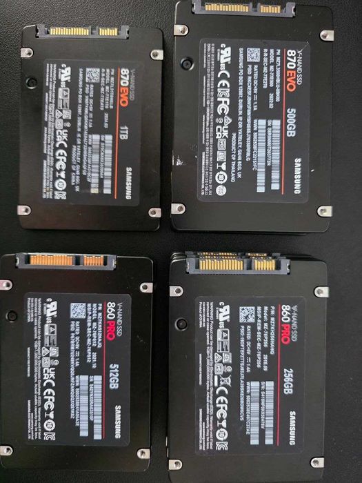SSD Samsung 870 EVO, 860/850 PRO (256-512GB, 1TB) 2.5" та NVMe M.2 SK hynix