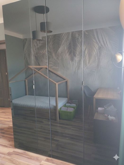 Szafy BRW Flex 175 cm | Lustro Grafitowe | Dąb Artisan