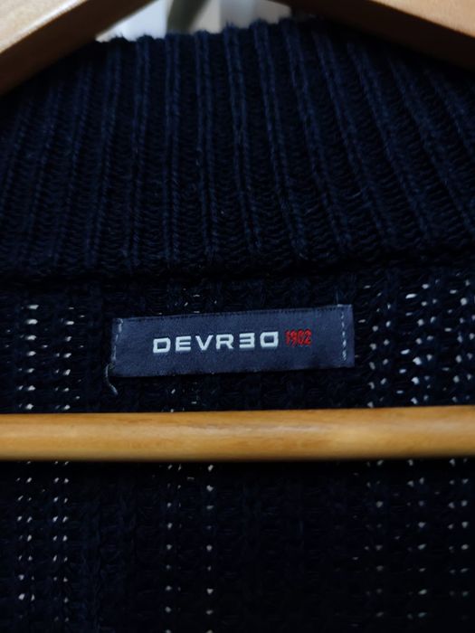 Sweter sweterek klasyczny Devred XL L kardigan czarny materiałowy bawe