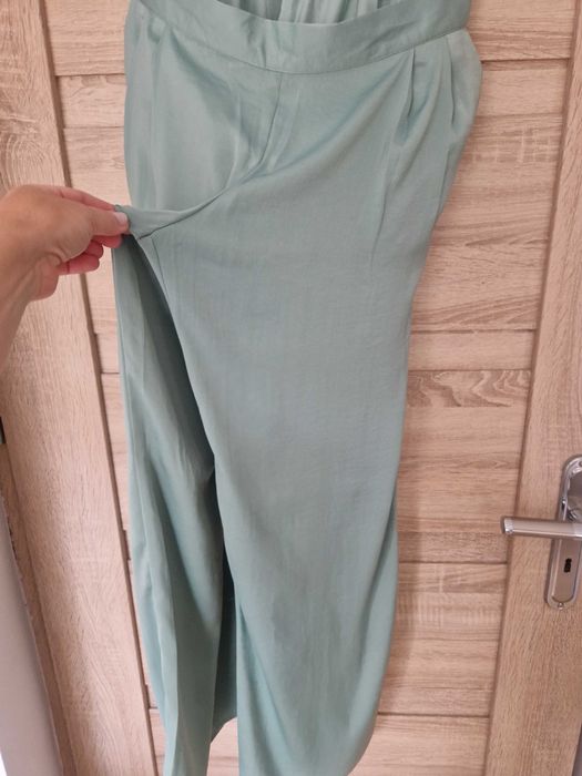 Spodnie typu Palazzo, zielone, nowe, Bon Prix rozm. 42