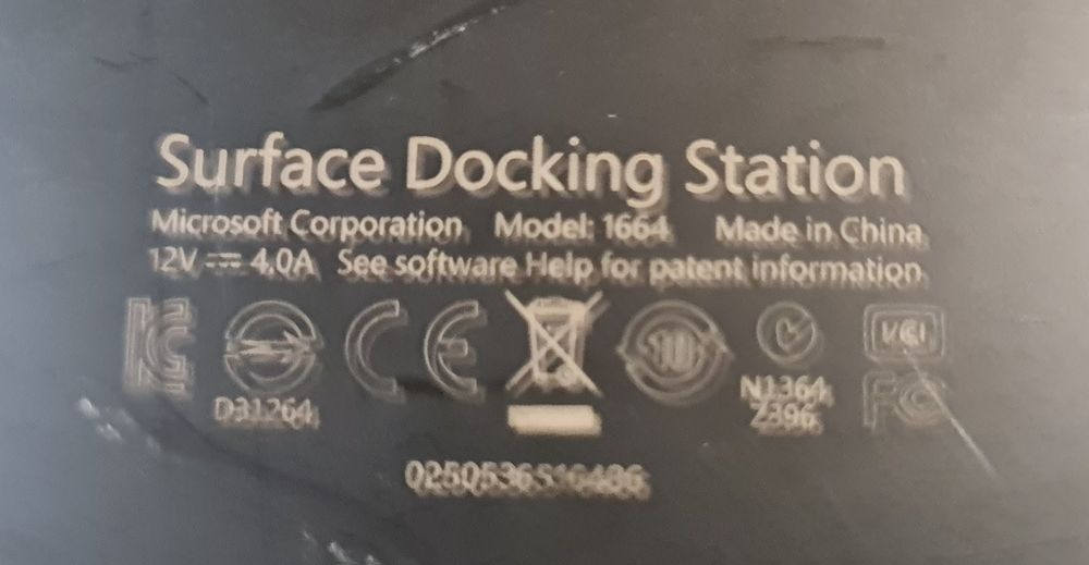 Microsoft Surface 1664 Stacja dokująca BDB