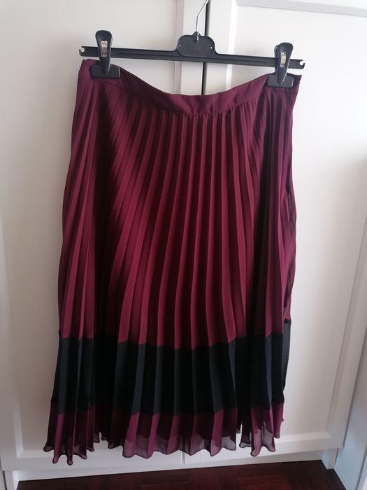 Saia comprida Plissada