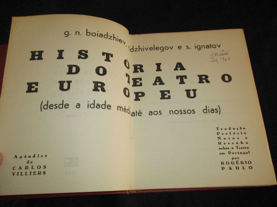 Livros História do Teatro Europeu Prelo 1960