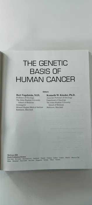 Livro Médico The Genetic Basis of Human Cancer de Bert Vogelstein