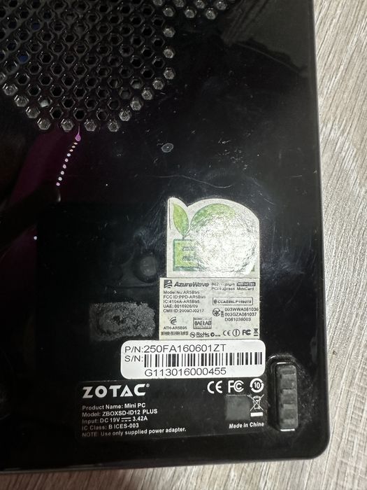 Неттоп ZOTAC ZBOX SD-ID12 Plus