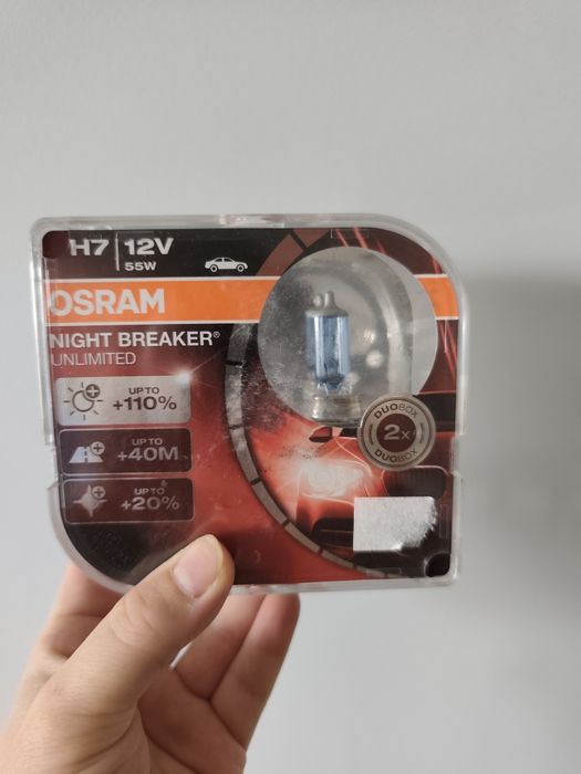 Żarówka samochodowa osram night breaker unlimited H7 12V 55W