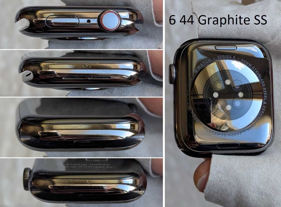 Stainless Steel рамка корпус заднє скло Apple Watch 4 44 6 40 7 8 45