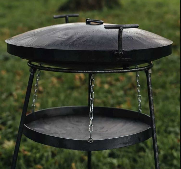 Сковорода з диска борони 50см. Чохол, принт, гравіювання. лопатка