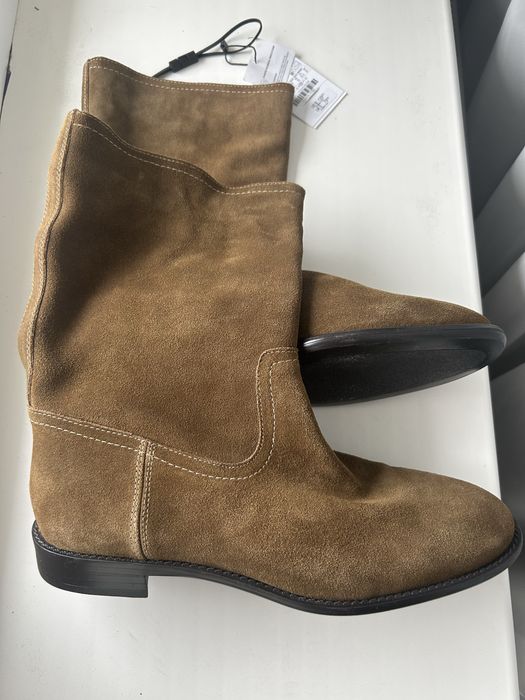 Черевики, чоботи Zara, замшеві, 39,5-40 розмір! НОВІ