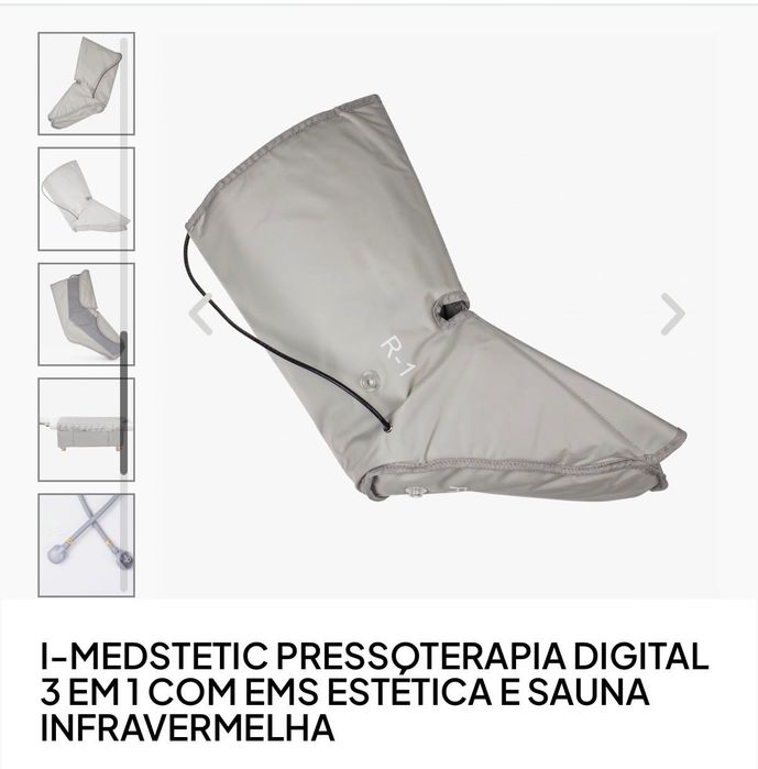 Máquina de Pressoterapia digital 3 em 1 com EMS estética e sauna infravermelha