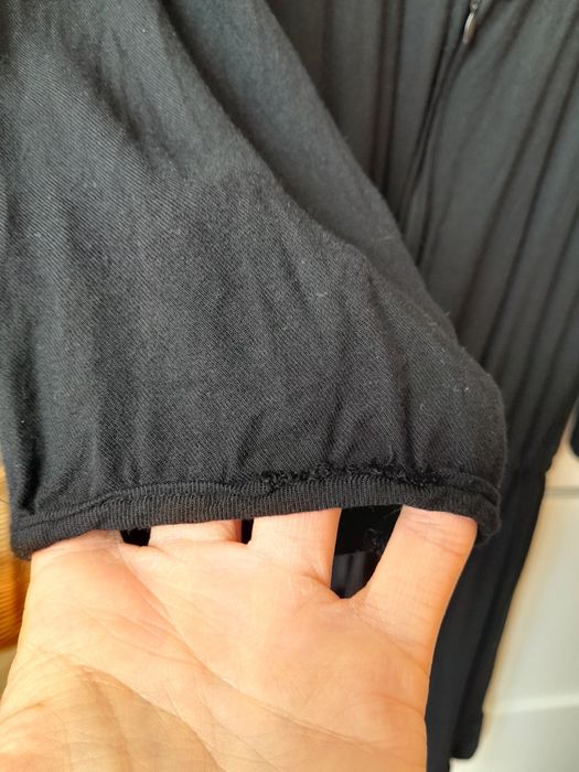 Czarna luźna sukienka oversize dekolt V Marsala Zara xs s