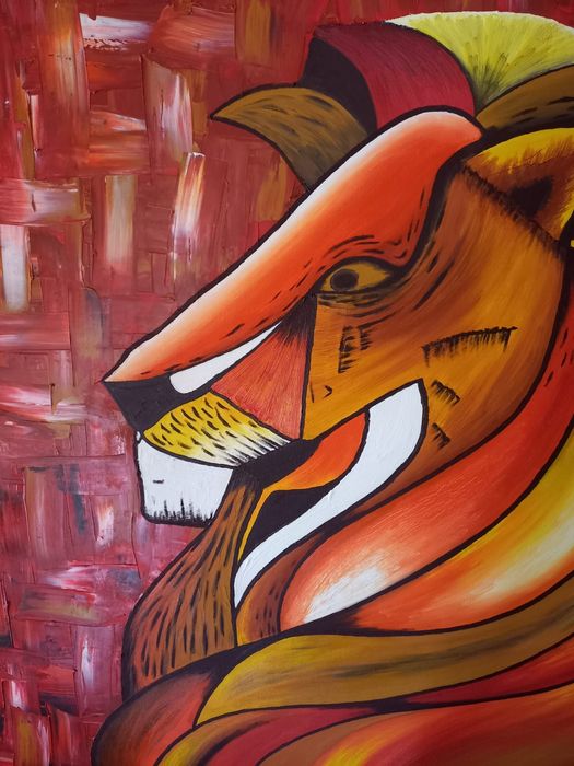 Tela de pintura Leão