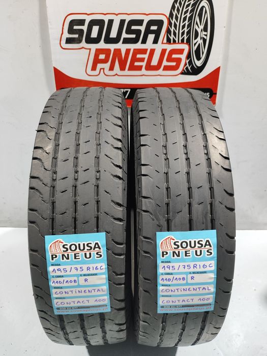 2 pneus semi novos 195-75R16C Continental - Oferta dos Portes