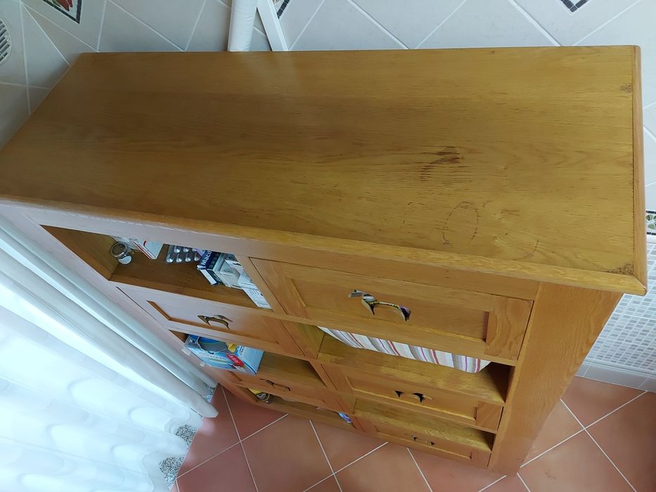 Móvel madeira maciça carvalho claro