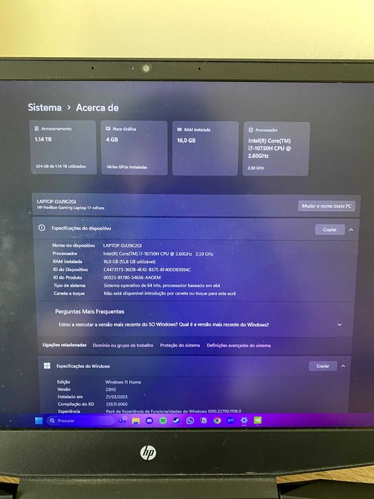 HP Pavilion Gaming 17.3" | i7-10750H | 16 GB RAM | 256 GB SSD | GTX 1650 Ti64738687346947121