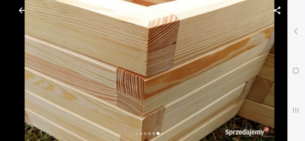 Drewniana donica sześciokątna Ø65cm