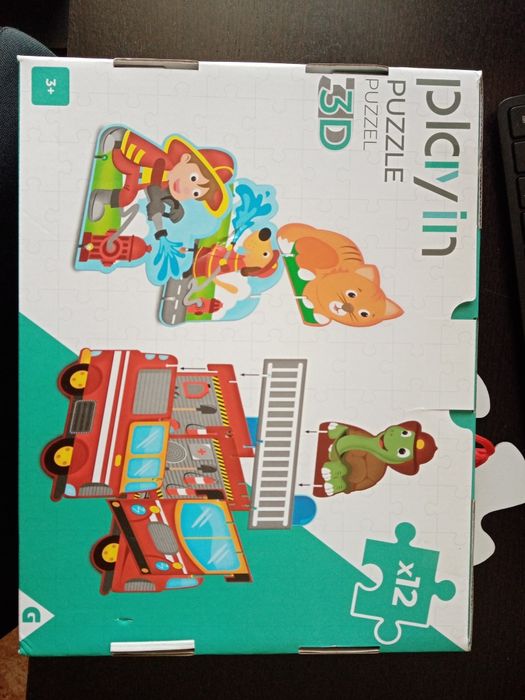 3D Puzzle, 12 Pieces, Ages 3+, Shipping Included64550413662210121