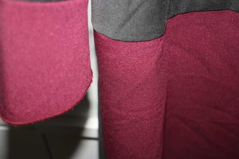 Vestido branco neve, cinza e bordeaux da ZARA tamanho M-L