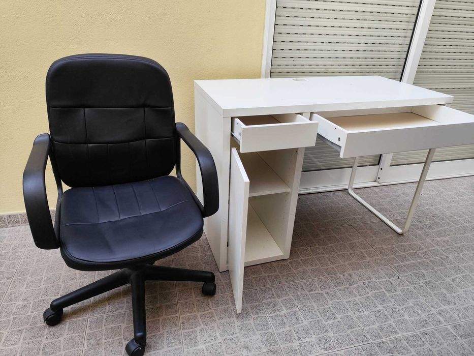 Conjunto Secretária + Cadeira de Escritório — Home Office Completo