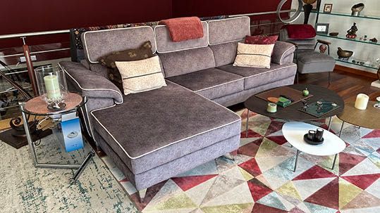 Sofá chaise longue de 3 lugares + 1 cadeirão